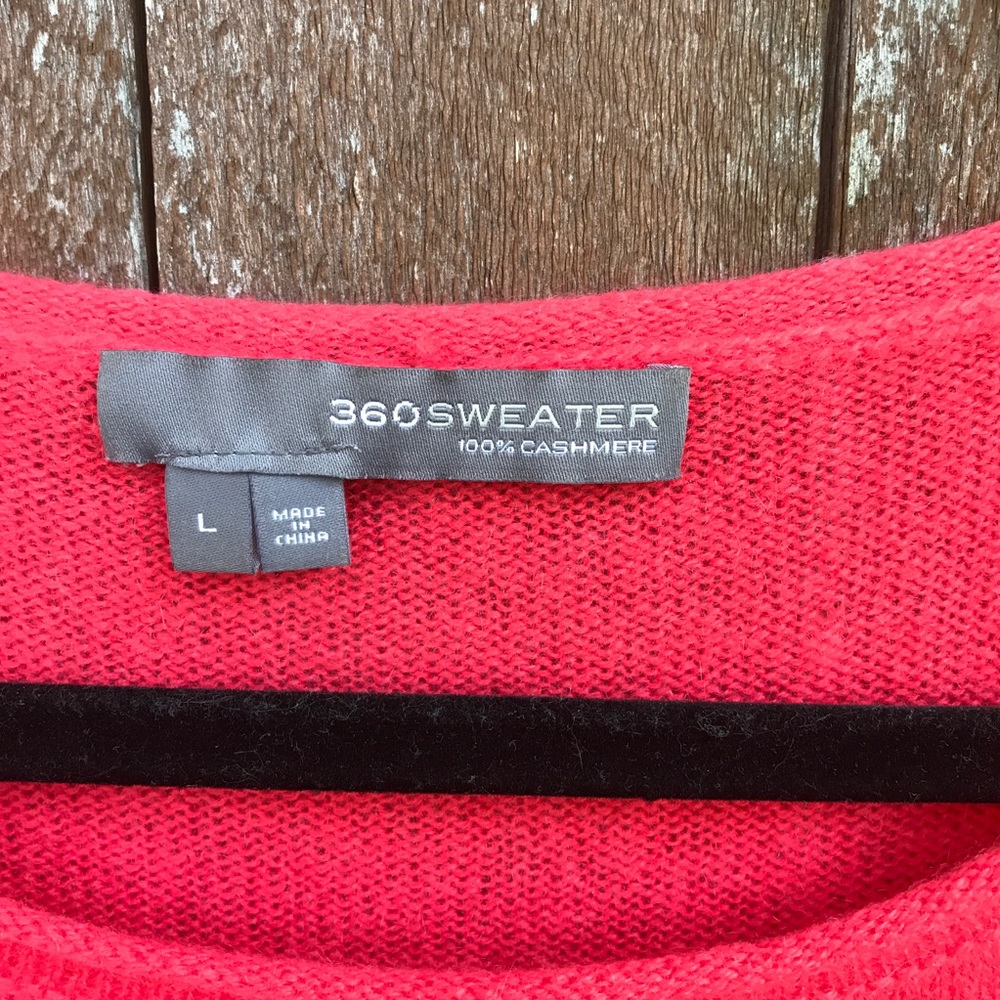 Cashmere pink high low 360 sweater L fall cute - Picture 3 of 8